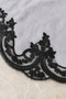 Gray 2-Piece Lace Non-Slip Leather Based Oval Bath Mat Set with Laces, Washable Bath Set Piera - 4