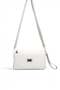White - Women's Crossbody Bag with Gray Logo Sp1291