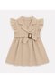 Jacket Collar with Buckle Beige Girls' Dress - 2