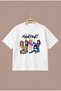 Manifest Girls Caricature Printed Unisex 100% Cotton Crew Neck Tshirt Breathable Fabric T-Shirt