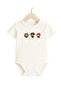 100% Cotton Unisex Baby Bodysuit Cute Sorcerer Themed Printed Short Sleeve Snap Fastener Bodysuit