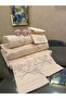 100% Cotton Satin Embroidered Bedspread and Duvet Cover Set - Double Size / 7 Pieces/~, Lüxs Pudra - 5