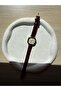 Minimal Leather Cord Hera Women's Wristwatch Claret Red - 6