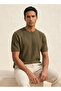 Crew Neck Popcorn Textured T-shirt - 6