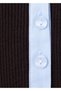 Ribbed sweater with contrasting collar - 5