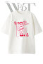 Queen of Hearts_1 Design Printed Unisex White Oversize T-Shirt