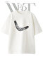 Boomerang Karma Design Printed Unisex White Oversize T-Shirt