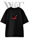 Itachi Uchiha Design Printed Unisex Black Oversize T-Shirt