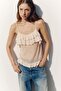 Flounced pointelle-knit top - 3