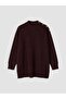 Lcw Modest Burgundy Half Turtleneck Women's Knitwear Tunic