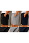 Men's Summer Sports Shorts Set of 3 Black Gray Navy Blue Comfortable Fit Anti-Sweat - 3