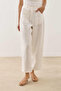 Linen Barrel Trousers Ecru - 4