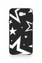 Samsung J7 Prime Compatible Black Mega Star Patterned Silicone Case - 2