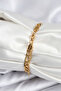 316L Steel Gold Color Oval Suitable for Writing Women's Bracelet - 2