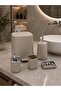 Astorıa Acrylic 5-Piece Bathroom Set Tkebt Cream