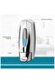 Wall-Mounted Liquid Soap Dispenser, Chrome Silver, Manual Push Button - 4
