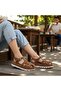 Women's Suede Leather Sandals T-261739 - Tan - 37 - 6