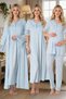 New Season Blue Elegant Lace Detailed Buttoned Design Short Sleeve Maternity Maternity Dressing Gown Nightgown Pajama Set Set - 3