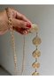 Women's Gold Color Round Cut Chain Belt - 3