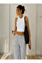 White Crew Neck Short Sleeve Crop - 2