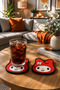 Rabbit Coasters Set of 2 - Pvc Non-Slip Coasters Coffee Mug Tea Cup Coaster Table Protector - 4