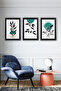 3-Piece A4 Black Frame Set Bohemian - Decorative Black Aluminum Framed Painting Set - 2