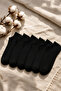 Original 6 Pairs Unisex Cotton Sports Shoe Sneaker Short Booties Socks - Pack of 6 - Black - 2