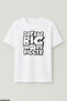 تي شيرت للجنسين مقاس كبير Dream Big Work Bigger