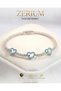 Women's Waterway Steel Bracelet with Turquoise Stone and Heart in Silver Color