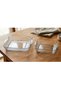2-Piece Square Glass Oven and Presentation Dish Heat Resistant - 2