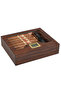 Glass Top Desktop Humidor | Elegant Wood Finish with Analog or Digital Hygrometer - 5