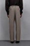 Light Mink Relax Fit Pleated Men's Trousers - 4
