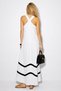 V-Neck Linen Dress-White - 3