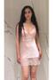 6 Piece Lace Satin Nightgown Dressing Gown Pajama Set Shorts Set 6-Piece Bridal Dowry Set Satin - 5