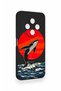 Tecno Spark 30C Compatible Red Sun Whale Pattern Silicone Case - 3