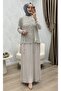 Velora 2 Piece Evening Dress Set Cream - 2