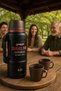 Travel pot (nevvalife model 3.6 liter black) vacuum stainless steel black color thermos 3.6 liter 48 hours hot cold guaranteed mountaineer and camping thermos family size large thermos - 4