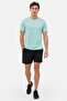 Men Slim Fit Short Sleeve Training T-Shirt, Turquoise - 2