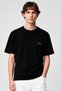 Men Crew Neck Short Sleeve Brand Logo T-Shirt, Black
