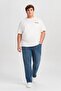 Men Crew Neck Short Sleeve Embroidered T-Shirt, Off White - 2
