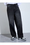 Men Black Panelled Baggy Fit Jeans - 2