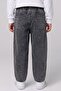 Boy's Baggy Fit Denim Trousers with Elastic Waist - 4