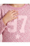 Girls Mauve Printed Long Sleeve Crew Neck T-Shirt - 3