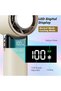 Handheld Portable Turbo Fan, Foldable Mini Desk Fan with Cooling Plate, USB Rechargeable Battery Personal Fan with LED Display for Indoor/Outdoor/Travel (Beige) - 3
