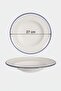 Set of 6 Valencia Pasta Plates 27cm Rim Navy Blue