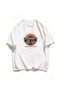 Women's White Auto Repair Printed Oversize T-Shirt - 3