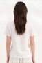 Women's 100% Cotton T-Shirt with Bead Embroidery Detail on the Front - 3