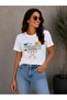 Women's Basic Summer Digital Printed T-Shirt - 2