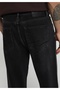 Tapered Fit Men's Black Denim Jean Pants - 6