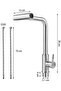 Cieex stainless steel extendable 360° swivel 4-mode high-pressure kitchen faucet - 2